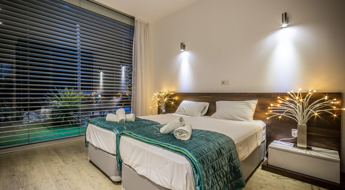 Oceania Villa in Cyprus Luxury Twin Bedrooms