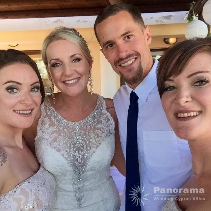 Panorama Oceania wedding Paphos 2017 happy couple