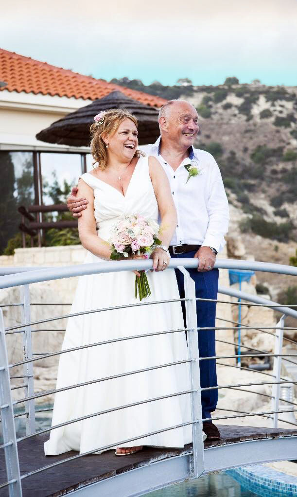 wedding couple at Panorama Villa in Peyia