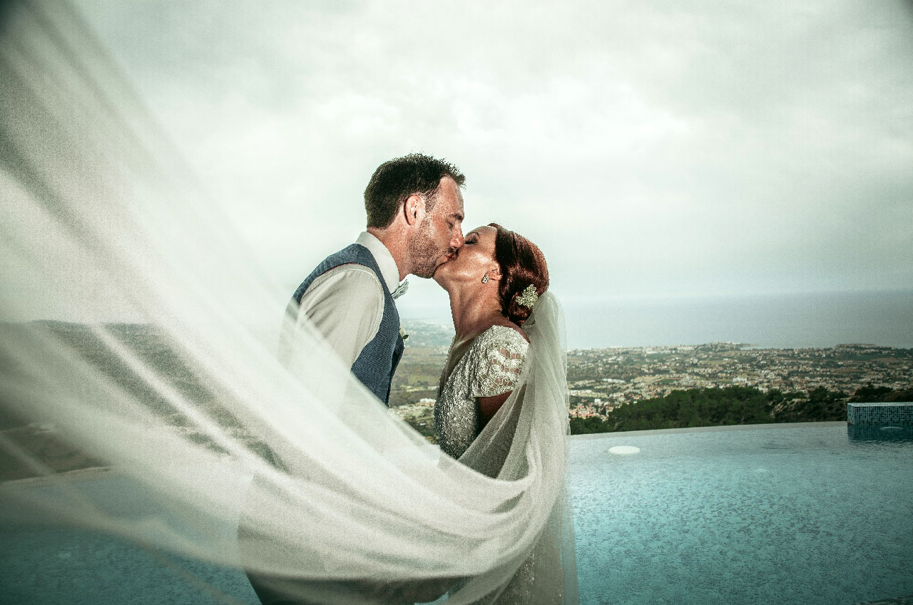 A newlywed couple Cyprus weddings.