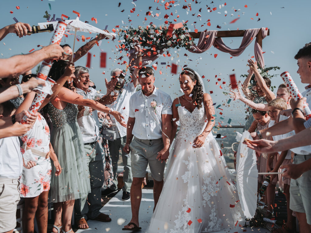 Wedding Recessional - Confetti Moments at Oceania Villa