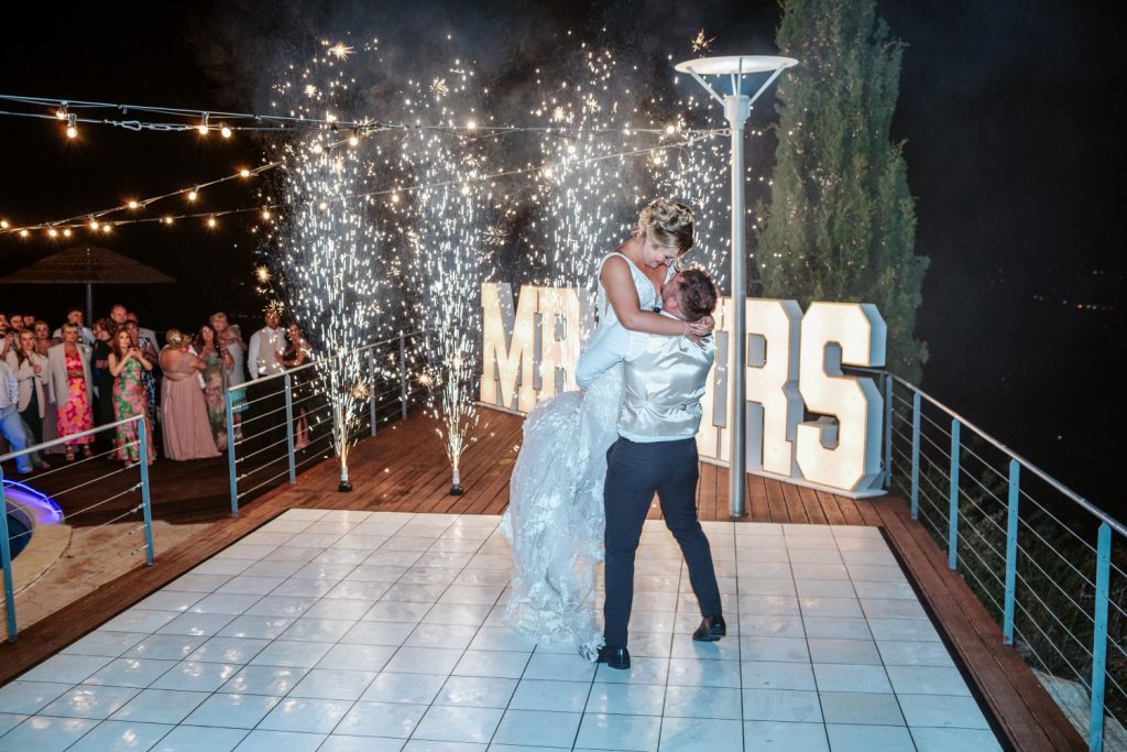 First dance destination wedding with Mr & Mrs Lights in Cyprus.