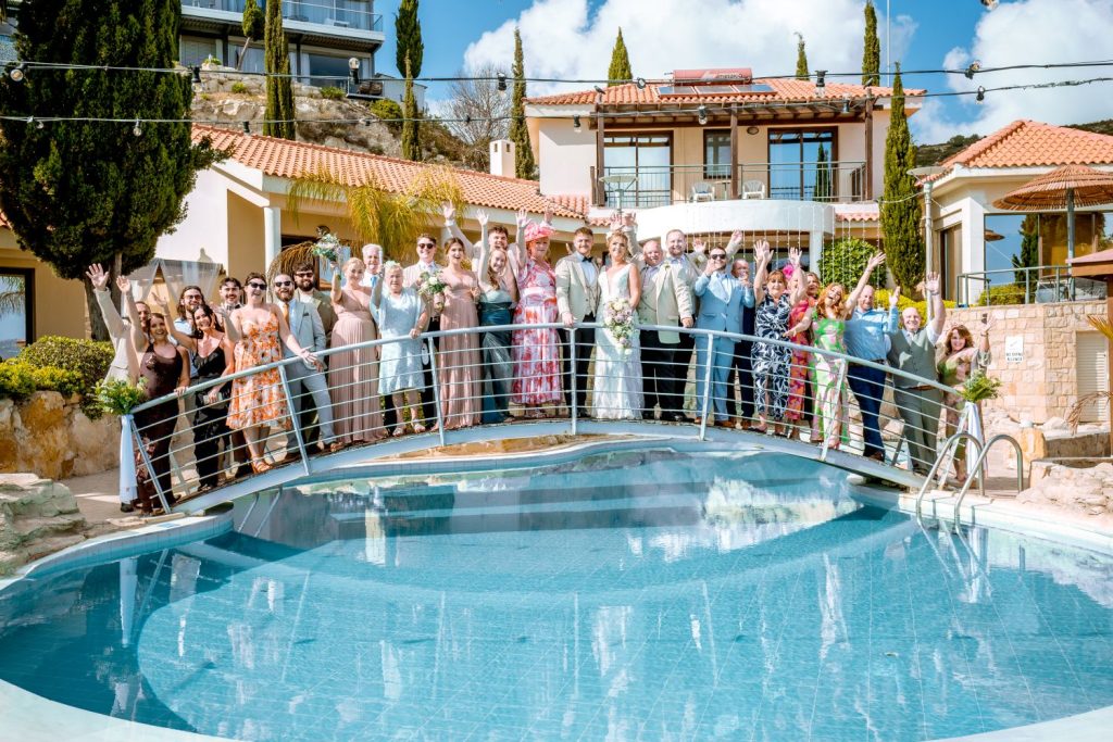 Intimate family wedding celebrations in Paphos, Cyprus.