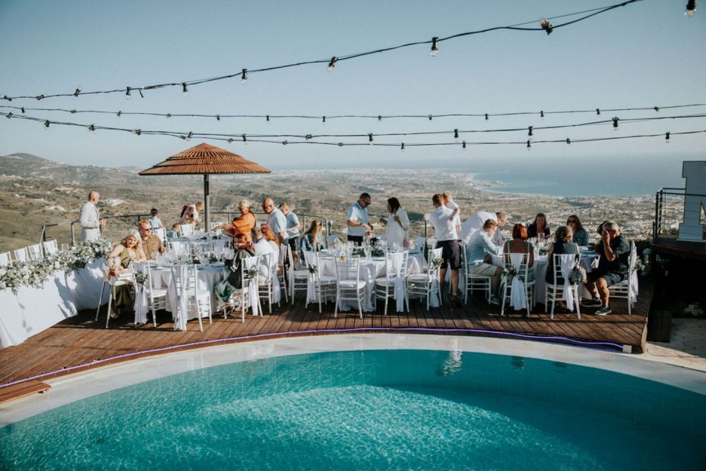 A 40 guest dinner reception in Paphos, Cyprus.