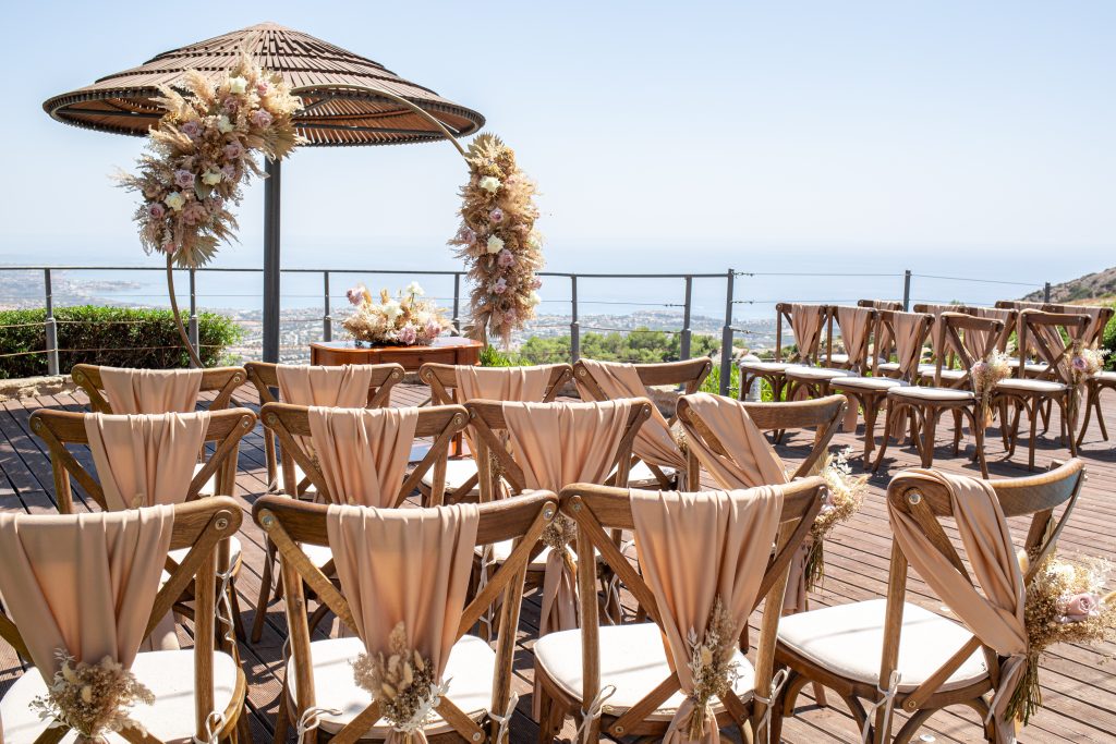 Panorama Boho Wedding Ceremony
